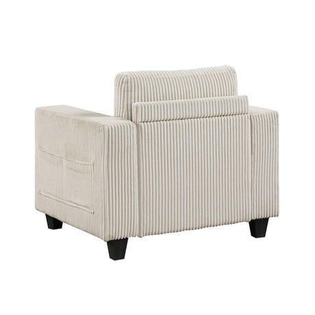 Walterboro Beige Chair with Storage Pouches by Homelegance at Eve Furniture