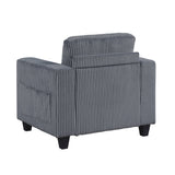 Walterboro Dark Gray Chair with Storage Pouches by Homelegance at Eve Furniture