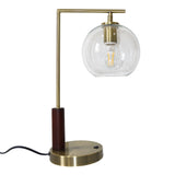 Wander Right Angle Glass Table Lamp - Bronze by Ashcroft Imports at Eve Furniture
