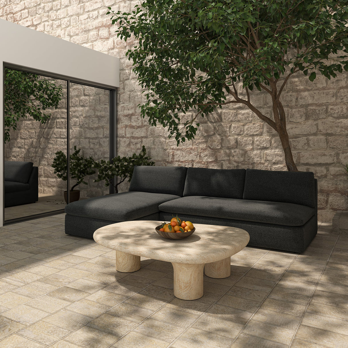 Warby Beige Outdoor Coffee Table by Moe's Home at Eve Furniture