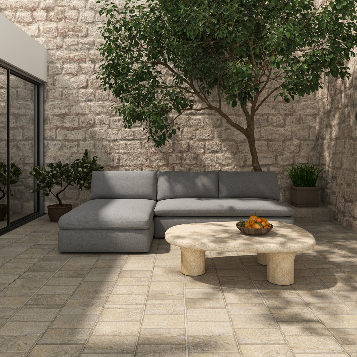 Warby Beige Outdoor Coffee Table by Moe's Home at Eve Furniture