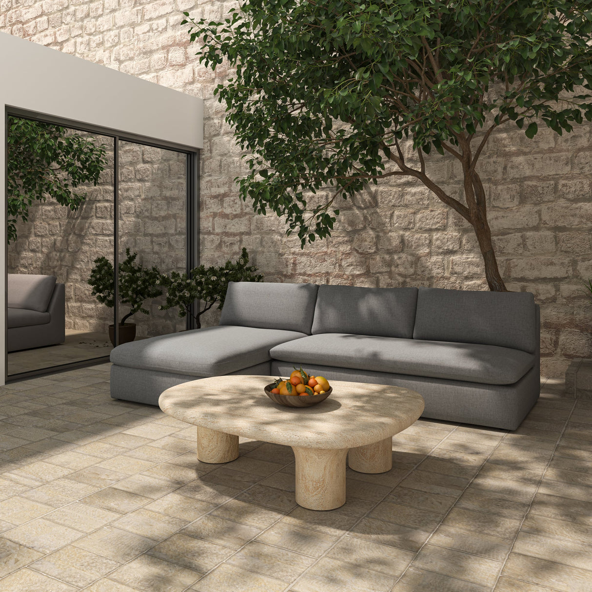 Warby Beige Outdoor Coffee Table by Moe's Home at Eve Furniture