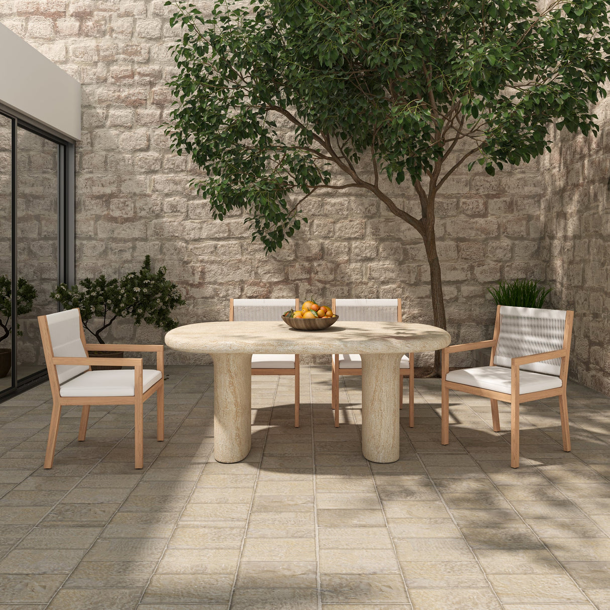Warby Beige Outdoor Dining Table by Moe's Home at Eve Furniture