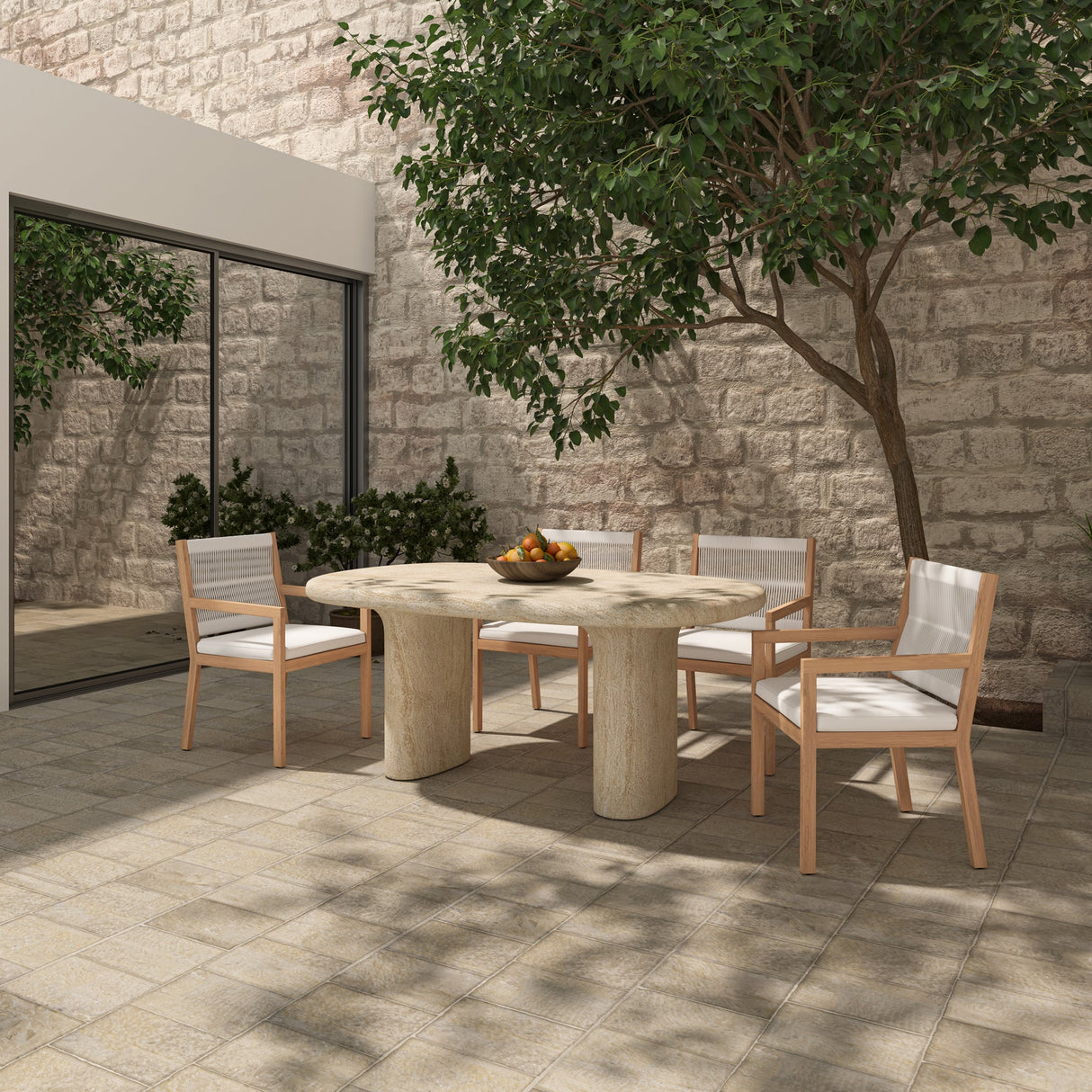 Warby Beige Outdoor Dining Table by Moe's Home at Eve Furniture