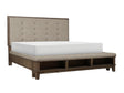 Watson Gray Queen Upholstered Storage Panel Bed by Homelegance at Eve Furniture