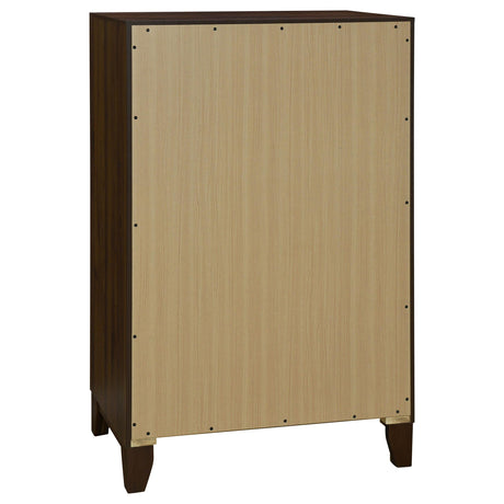 Welsley Walnut 4-drawer Chest of Drawers by Coaster at Eve Furniture