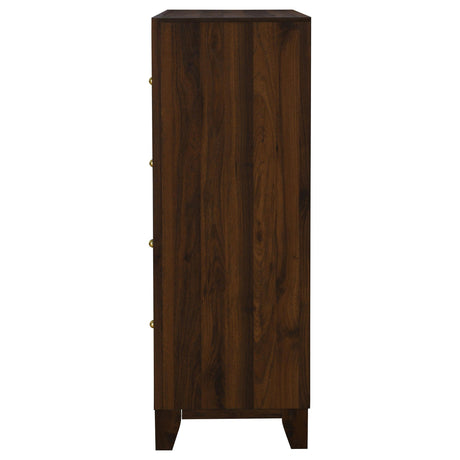 Welsley Walnut 4-drawer Chest of Drawers by Coaster at Eve Furniture
