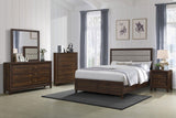 Welsley 50-inch Upholstered California King Bed Walnut by Coaster at Eve Furniture
