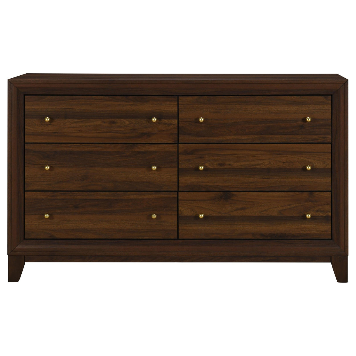 Welsley Walnut 6-Drawer Dresser Cabinet by Coaster at Eve Furniture