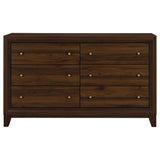 Welsley Walnut 6-Drawer Dresser Cabinet by Coaster at Eve Furniture