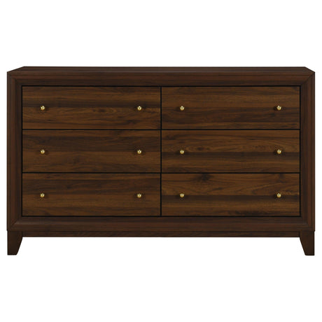 Welsley Walnut 6-Drawer Dresser Cabinet by Coaster at Eve Furniture