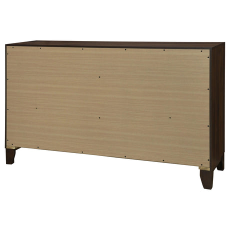 Welsley Walnut 6-Drawer Dresser Cabinet by Coaster at Eve Furniture
