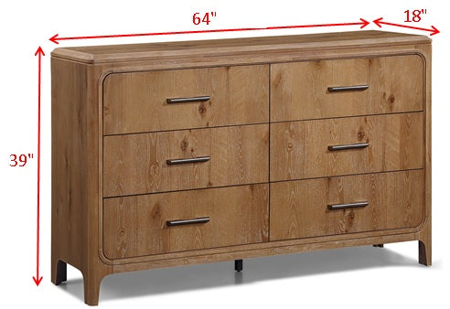 Westcott Cerused Natural Dresser by Crown Mark at Eve Furniture