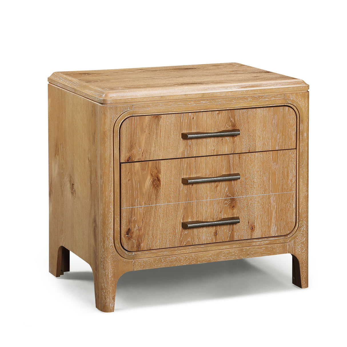 Westcott Cerused Natural Nightstand by Crown Mark at Eve Furniture