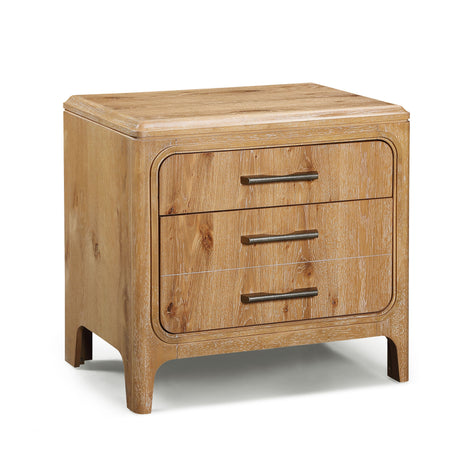 Westcott Cerused Natural Nightstand by Crown Mark at Eve Furniture