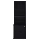 Westpark Black 3-Shelf Bookcase with Lockable Drawer and USB Ports by Coaster at Eve Furniture