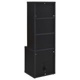 Westpark Black 3-Shelf Bookcase with Lockable Drawer and USB Ports by Coaster at Eve Furniture