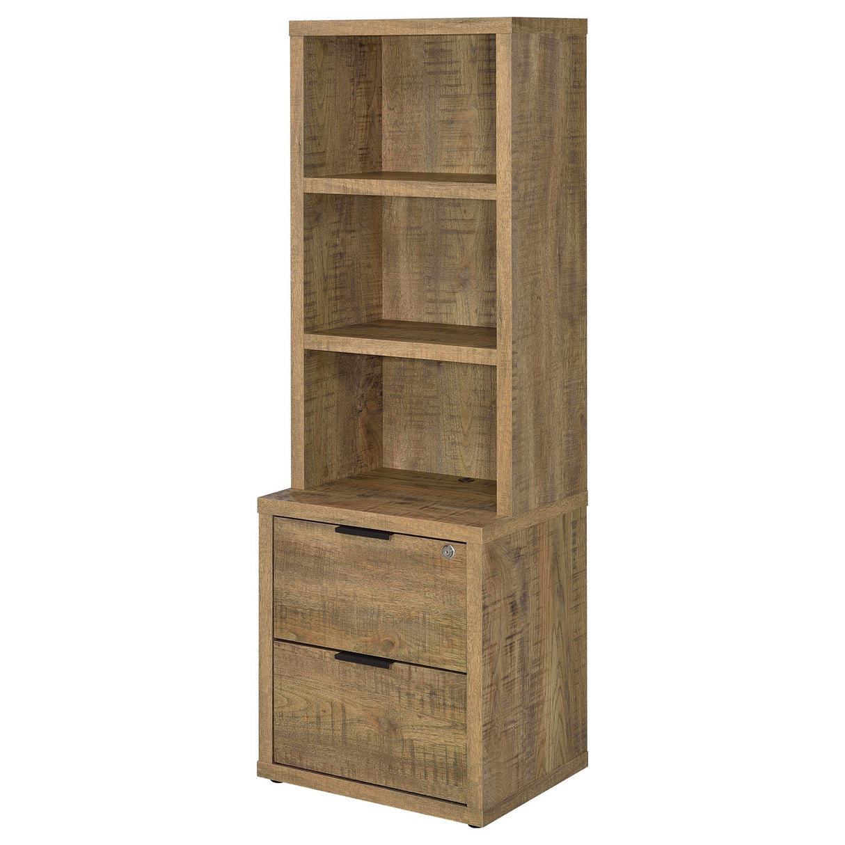 Westpark Mango 3-Shelf Bookcase with Lockable Drawer and USB Ports by Coaster at Eve Furniture