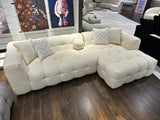 Ivy Ivory Boucle Raf Sectional