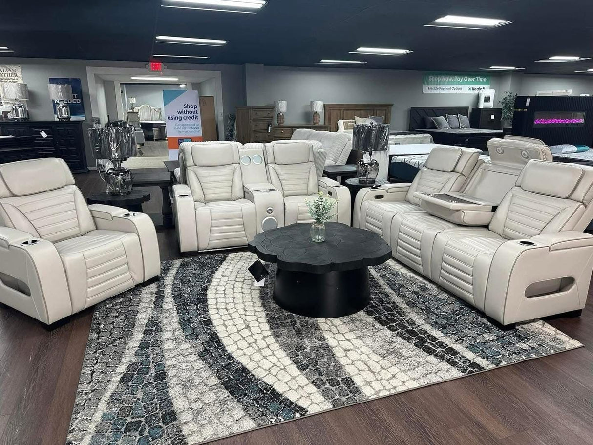 Tokyo Sand 3-Piece Power Reclining Living Room Set by Happy Homes at Eve Furniture