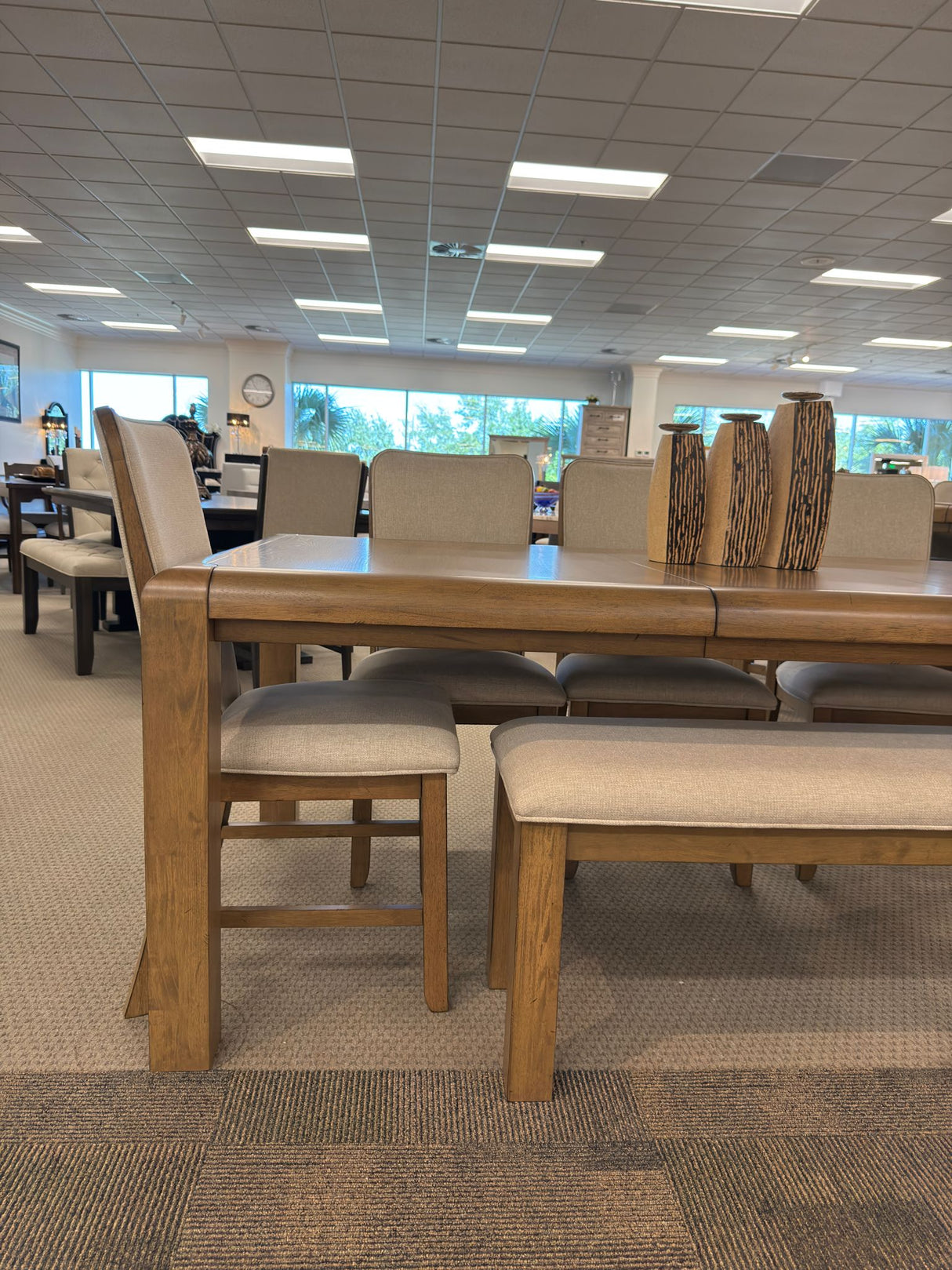 Cockrell Brown and Beige Extendable Counter Height Set by Crown Mark at Eve Furniture