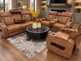 Dubai Brown 3-Piece Power Reclining Set by Happy Homes at Eve Furniture