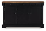 Wildenauer Brown/Black Dining Buffet by Ashley at Eve Furniture