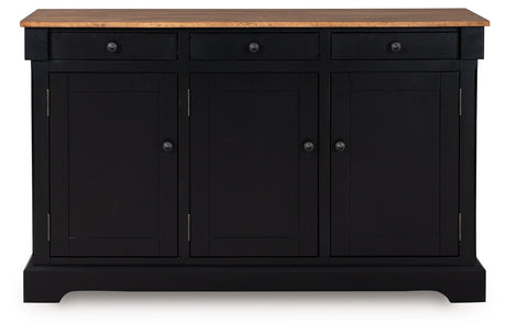 Wildenauer Brown/Black Dining Buffet by Ashley at Eve Furniture