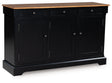 Wildenauer Brown/Black Dining Buffet by Ashley at Eve Furniture