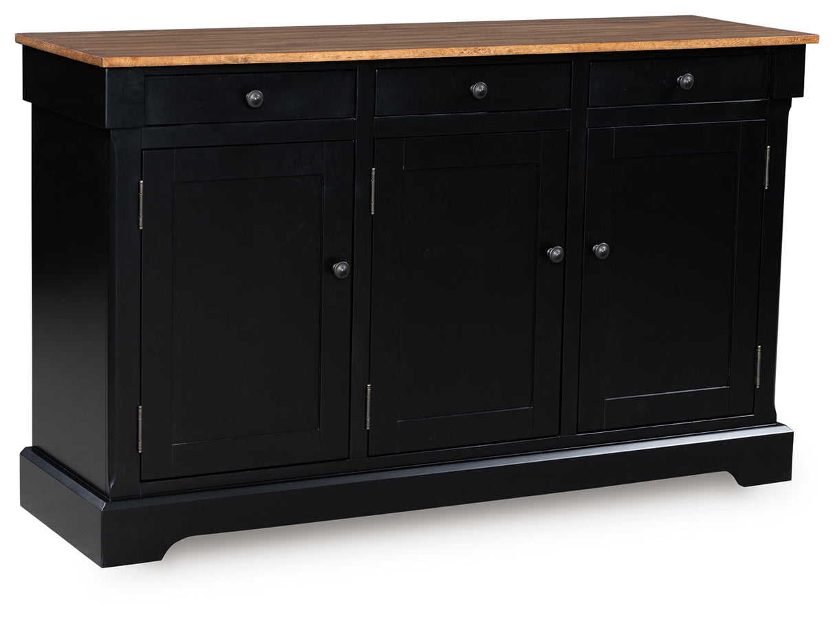 Wildenauer Brown/Black Dining Buffet by Ashley at Eve Furniture