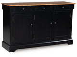 Wildenauer Brown/Black Dining Buffet by Ashley at Eve Furniture