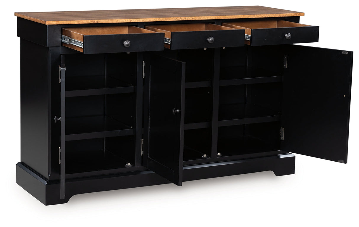 Wildenauer Brown/Black Dining Buffet by Ashley at Eve Furniture