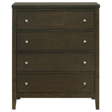 Wilkes Dark Cocoa 4-Drawer Chest by Coaster at Eve Furniture