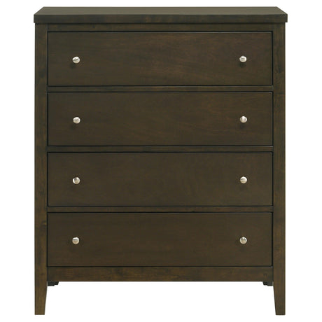 Wilkes Dark Cocoa 4-Drawer Chest by Coaster at Eve Furniture