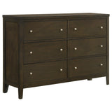Wilkes Dark Cocoa 6-Drawer Dresser by Coaster at Eve Furniture