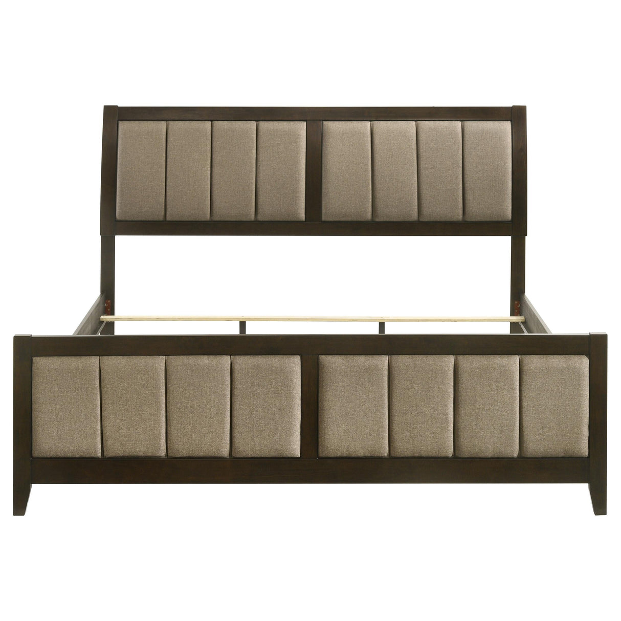 Wilkes Dark Cocoa Upholstered Eastern King Bed by Coaster at Eve Furniture