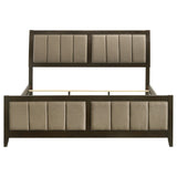 Wilkes Dark Cocoa Upholstered Eastern King Bed by Coaster at Eve Furniture