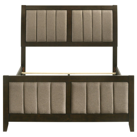 Wilkes Dark Cocoa Upholstered Full Bed by Coaster at Eve Furniture