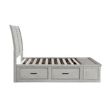 Willowbrook Light Gray Queen Storage Platform Bed by Homelegance at Eve Furniture