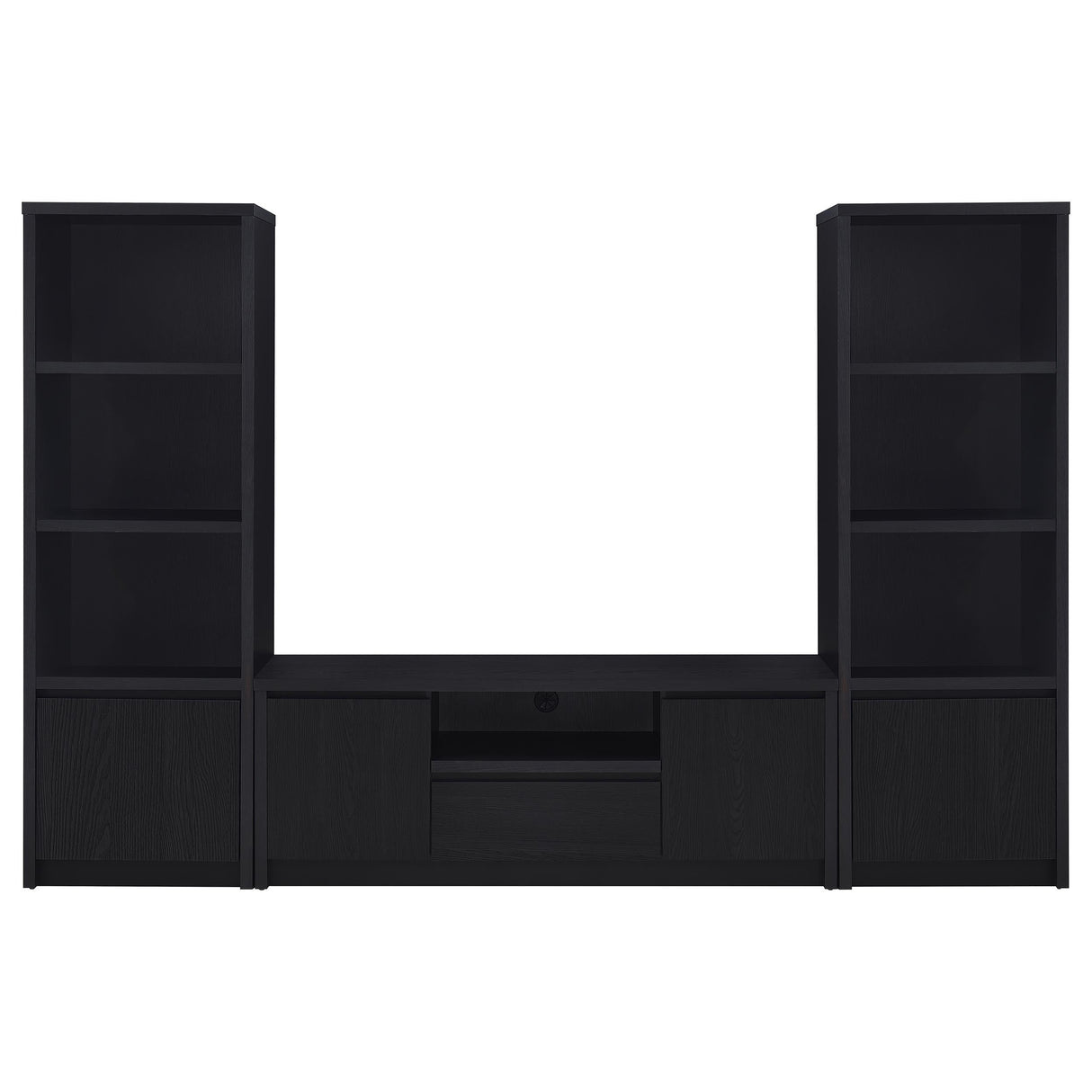 Winfield Black 3-Piece Entertainment Center 60-inch TV Stand by Coaster at Eve Furniture