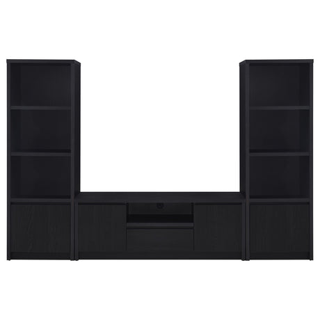 Winfield Black 3-Piece Entertainment Center 60-inch TV Stand by Coaster at Eve Furniture