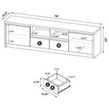 Winfield Black 3-Piece Entertainment Center 78-inch TV Stand by Coaster at Eve Furniture