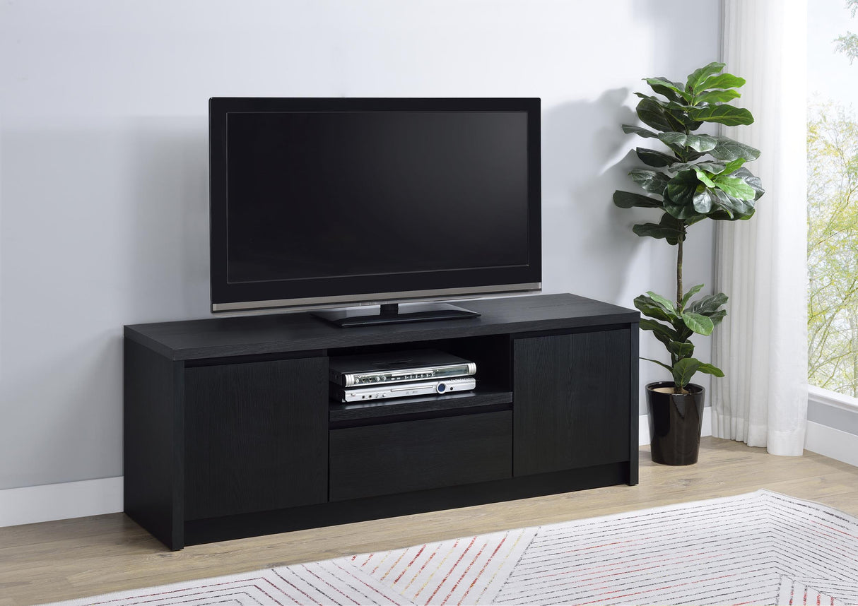 Winfield Black 60-inch 2-Door TV Stand Media Console by Coaster at Eve Furniture