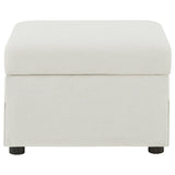 Winter Beige Upholstered Hydraulic Lift Top Storage Ottoman by Coaster at Eve Furniture
