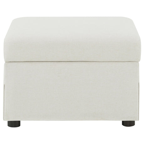 Winter Beige Upholstered Hydraulic Lift Top Storage Ottoman by Coaster at Eve Furniture