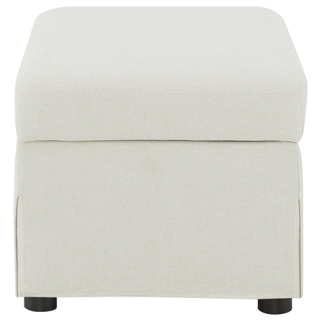 Winter Beige Upholstered Hydraulic Lift Top Storage Ottoman by Coaster at Eve Furniture