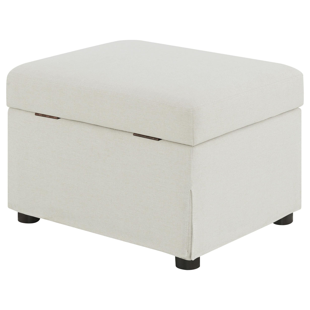 Winter Beige Upholstered Hydraulic Lift Top Storage Ottoman by Coaster at Eve Furniture