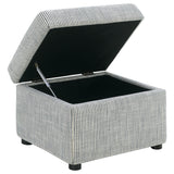 Winter Gray Upholstered Hydraulic Lift Top Storage Ottoman by Coaster at Eve Furniture