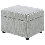 Winter Gray Upholstered Hydraulic Lift Top Storage Ottoman by Coaster at Eve Furniture