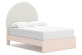 Wistenpine Blush Upholstered Youth One Side Storage Panel Bedroom Set by Ashley at Eve Furniture